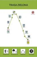 Schemat trasy zielona – park linowy ALFA Łeba
