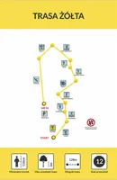 Schemat trasy żółta – park linowy ALFA Łeba