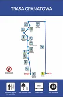 Schemat trasy granatowa – park linowy ALFA Władysławowo