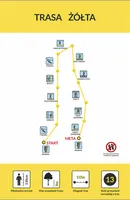 Schemat trasy żółta – park linowy ALFA Władysławowo